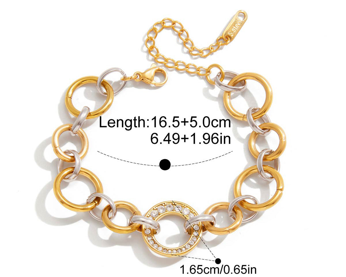 Two-Tone Bracelet TTBR26 by Navera Jewels