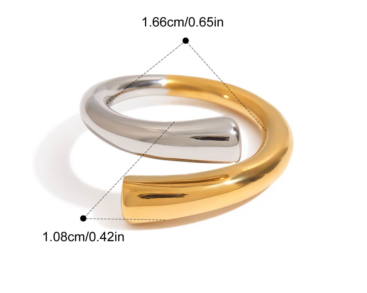Two-Tone Ring TTRN56 by Navera Jewels