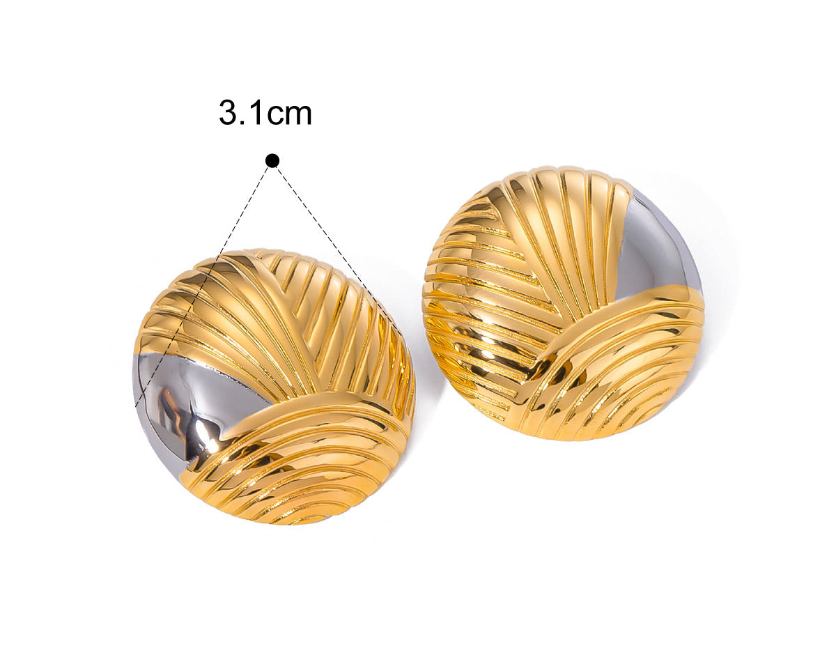 Two-Tone Earrings TTER80 by Navera Jewels