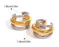 Two-Tone Earrings TTER82 by Navera Jewels