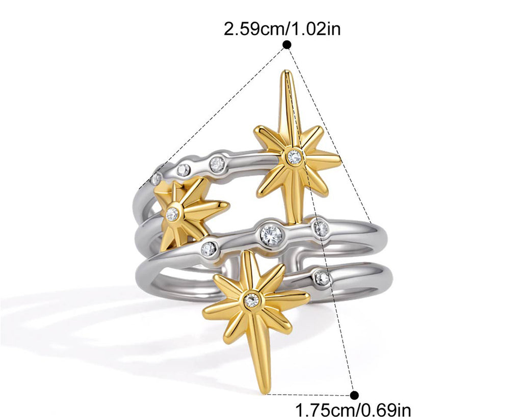 Two-Tone Ring TTRN52 by Navera Jewels