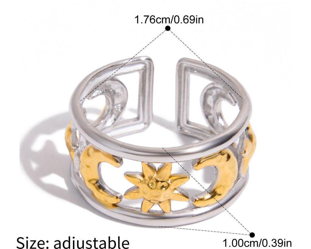 Two-Tone Ring TTRN59 by Navera Jewels