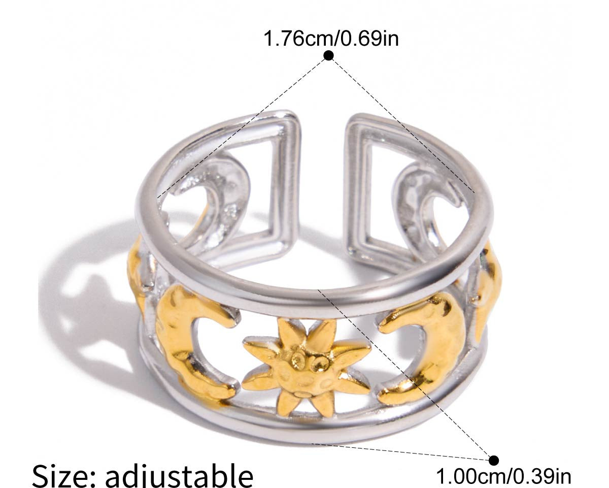 Two-Tone Ring TTRN59 by Navera Jewels